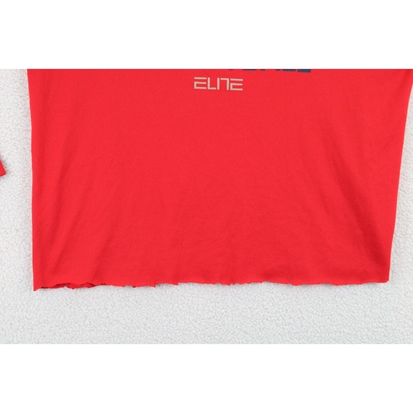 Nike Dri Fit Arizona Wildcats Womens Long Sleeve Crop‎ cut bottom Shirt Red LT - Picture 5 of 16